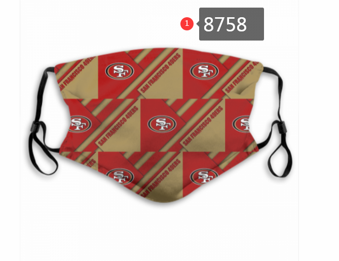 2020 San Francisco 49ers #56 Dust mask with filter->nfl dust mask->Sports Accessory